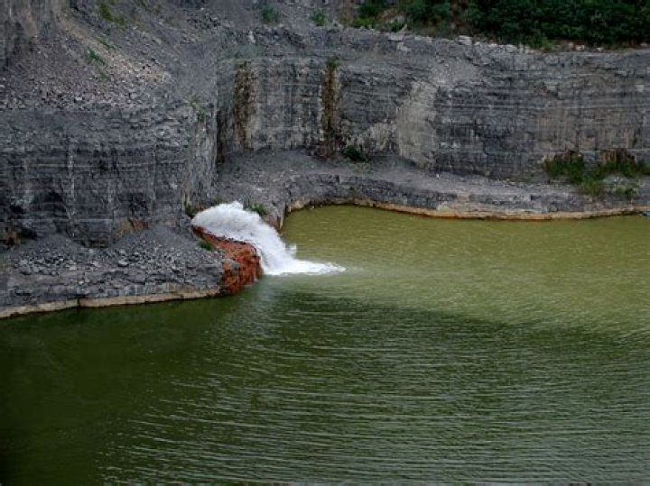 why are quarries filled with water