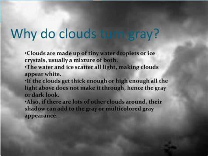 why do clouds turn grey