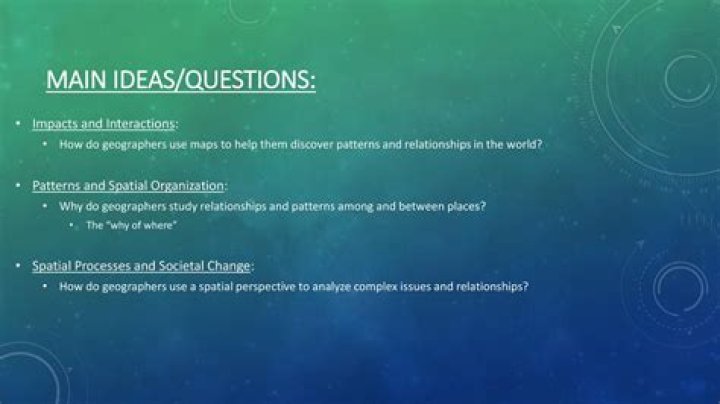 why do geographers study relationships and patterns among and between places?
