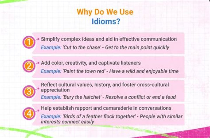 why do we use idioms