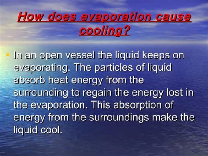 why does evaporation cool a liquid