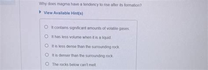why does magma have a tendency to rise after its formation?