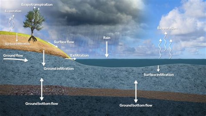why does water move very slowly downward through clay soil