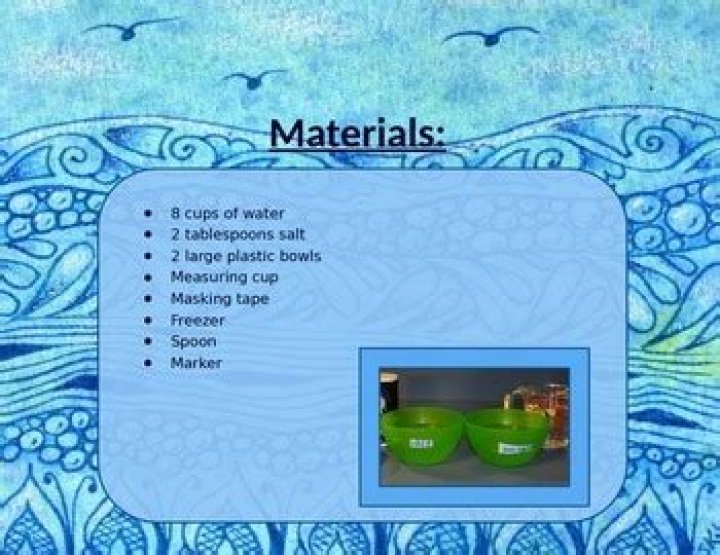 why doesn t the ocean freeze science project