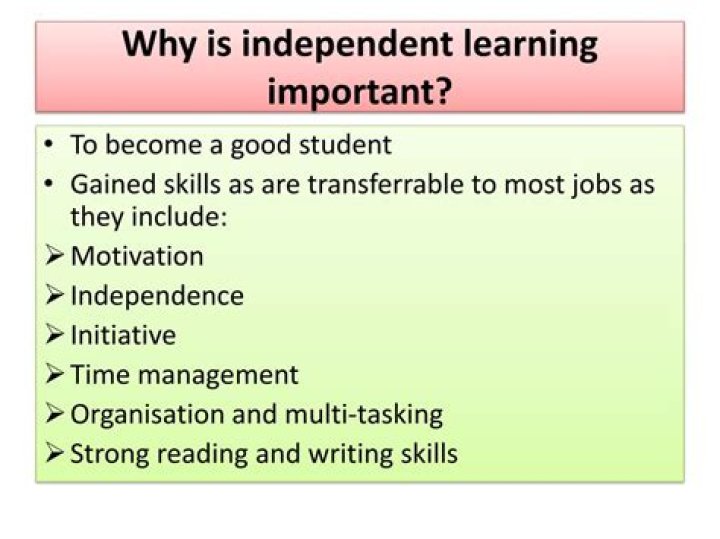 why is independent learning important