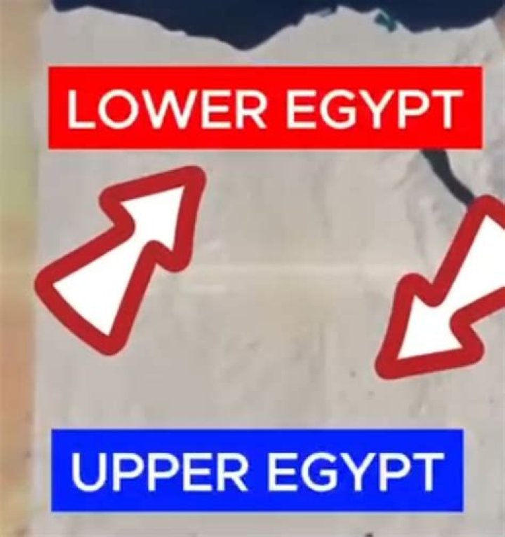 why is lower egypt above upper egypt