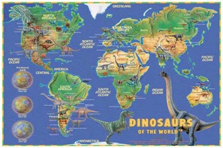 world map when dinosaurs lived